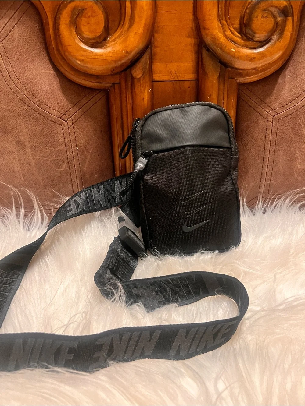 Nike Black Compact Sling Bag with Branded adjustable  Strap